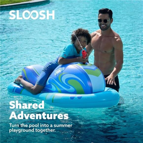 Kids Inflatable Jet Ski Pool Floats Pool Floaties with Water Guns Games‎ - Picture 5 of 7